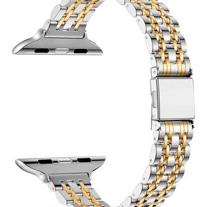 Two-Tone Metal Watch Band